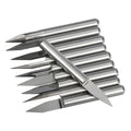 Weix Manufacturing 10pcs  Solid Carbide Flat Bottom Engraving Bit with 3.175mm Shank Diameter