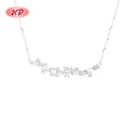 Hengdian Jewelry Minimalist Irregular Single Chain Cubic Zirconia 925 Sterling Silver Necklace