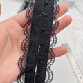 JFL048 Factory Wholesale Underwear Buckle Single Row Double Row Multi-breasted Webbing Women's Lace Edge Wind Buckle Flower Lace