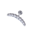 ASTM F136 Titanium 16G Lip Studs CZ Cluster Earring Piercing Internally Threaded Labret Medusa Ring Cartilage Monroe