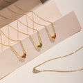 Nagosa 925 Sterling Silver Jewelry Wholesale Gold Vermeil 12 Months Birthstone Heart Pendant Necklace