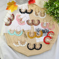 Tongxin New Geometric Gold Accessories Tassel Earrings Boho Colorful Earrings for Women