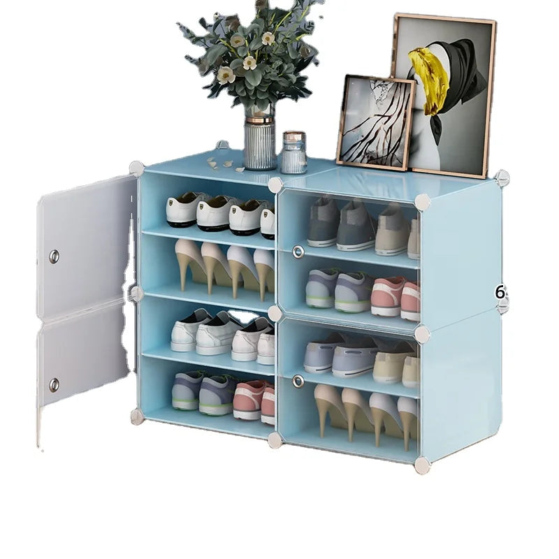 Cheap Wholesale Modern Extendable Plastic Storage Cabinet Shoe Rack for Dining Outdoor Use Transparent Door Practical Popular