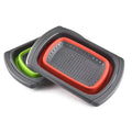 Collapsible Silicone Colander Filter Basket with Extendable Handle Plastic Vegetable Storage Basket for Home Kitchen