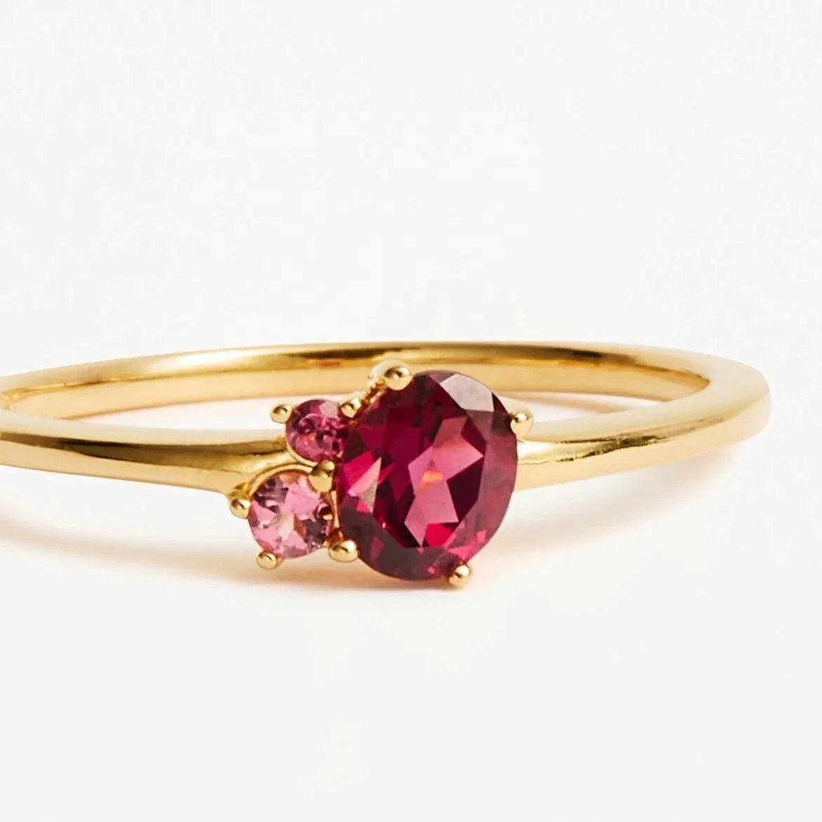 LOZRUNVE Fashion Jewelry Wholesale Delicate Custom Colored Crystal Cluster Stackable Slim Ring for Women