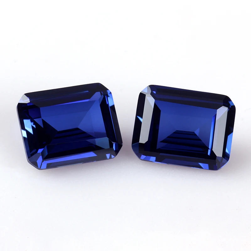 Starsgem Synthetic Curundum Lab Created Blue Sapphire Octagon Shape Fancy Color Synthetic Blue Sapphire Gemstone