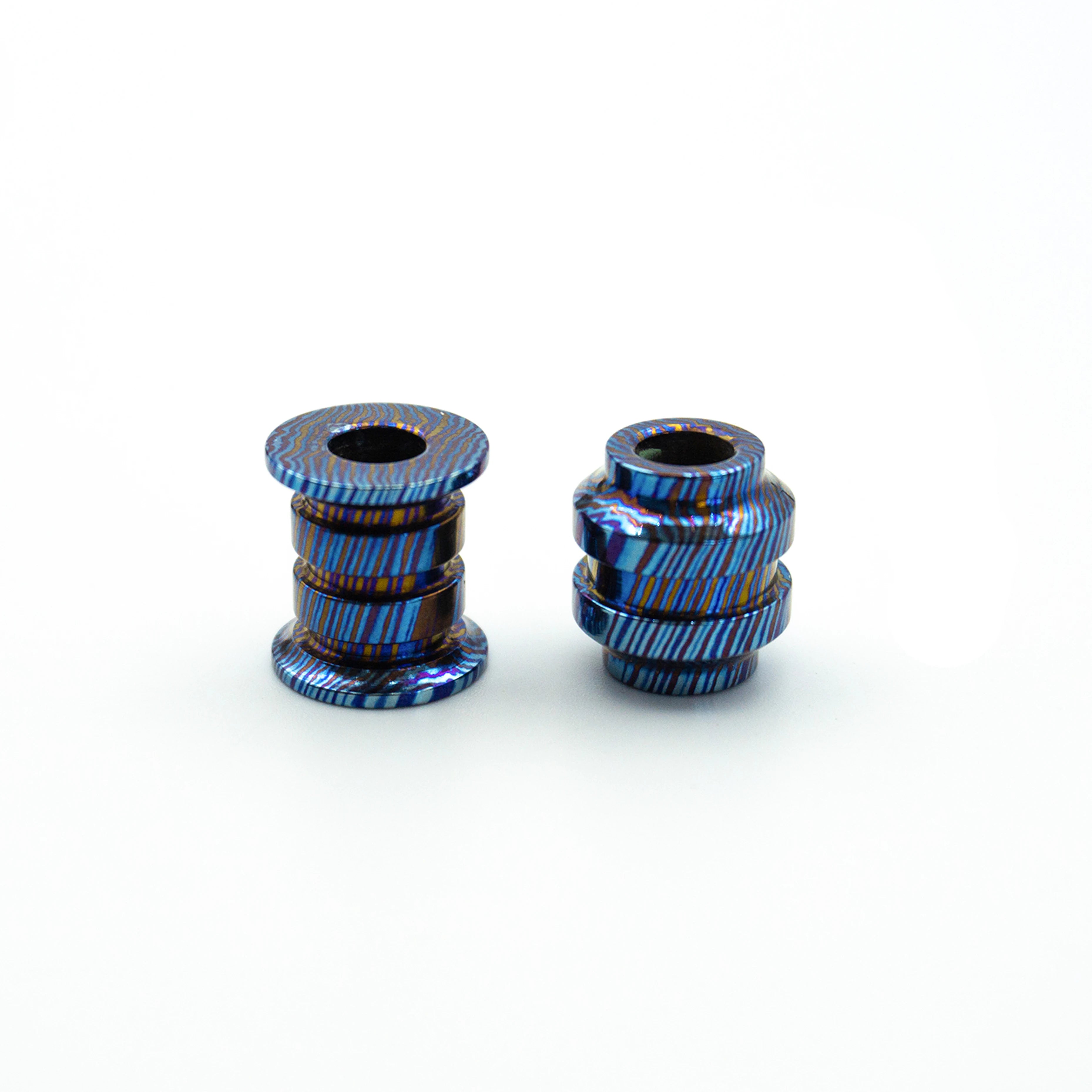 Outdoor EDC Titanium GR5 CNC Machined Wire EDM Umbrella Beads Paracord Accessories
