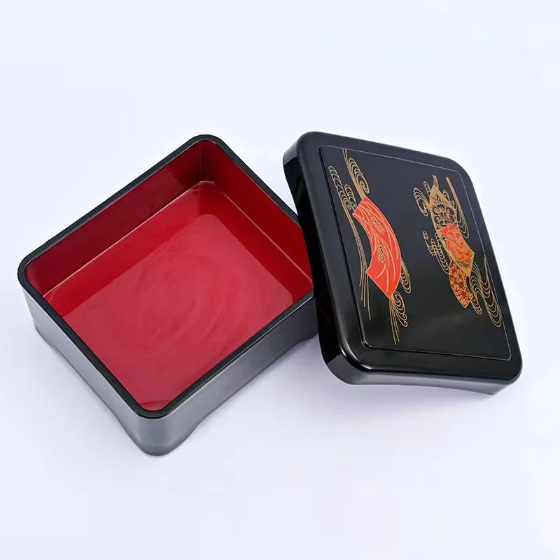 Japanese Sushi Tray Lunch Box Bento Box Snack Serving Box with Lid for Restaurant Home Office School Party Meeting