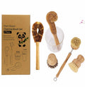 Hot Selling Eco Household Kitchen Eco Friendly Kitchen Scrub Brushes Bamboo Round Mini Pot Brush Wooden Dish