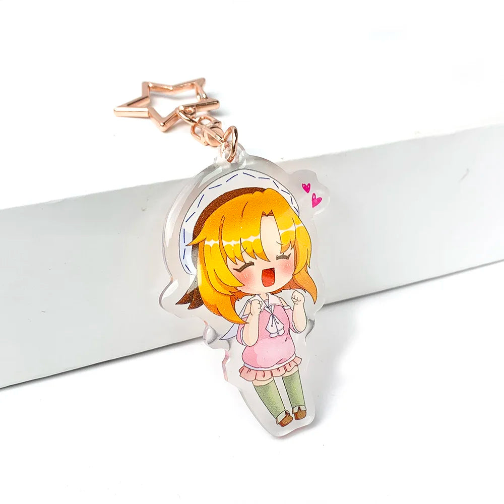 Transparent Custom Clear Print Plastic Charm Holographic Acrylic Keychain
