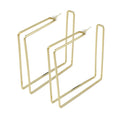 New Big Metal Gold Plated Geometric square Hoop Earrings for Women Heavy Earring Jewelry