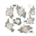 Gillian Factory Direct 3D DIY Embroidery Flower Patches Small Felt Fabric with Pearl or Rhinestones for Hat Decoration
