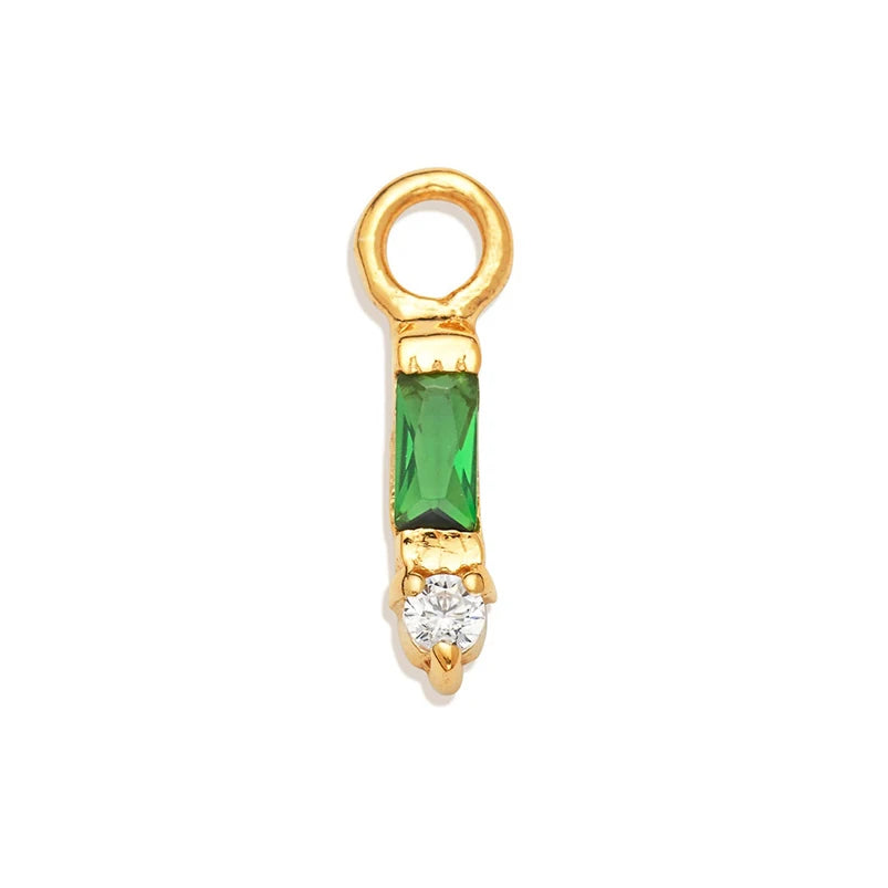 Trillion 925 Silver Turquoise Diamond bar Mix Match Single Pendant Drop Earrings