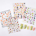 5D Cartoon Dinosaur Dog Nail Stickers for Nails Art Decoration Cute Animal Anime Slider Manicure Nail Sticker Decals