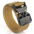 Khaki Ajustable 1.5inch Tactical Belt Web Canvas Belt Work Casual Outdoors Sports Breathable Training Man Belt
