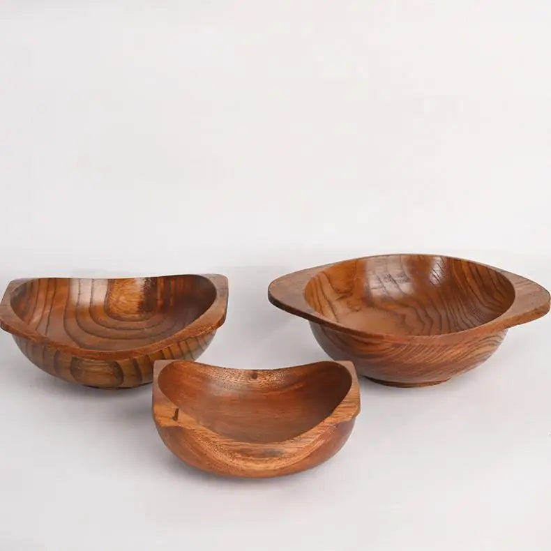 China Factory Price Eco-friendly Personalized Wood Bowl with Modern Design Style Candle Holder