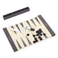 In Stock New Arrival Premium Handmade Portable Travel Foldable Chess Games Luxury Fabric Leather Roll up Backgammon Set
