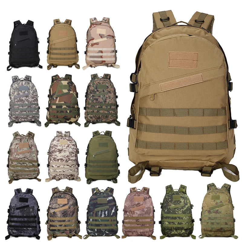 Men's Multi-functional Tactical Backpack Nylon MOLLE Carrying System Zipper Outdoor Backpack