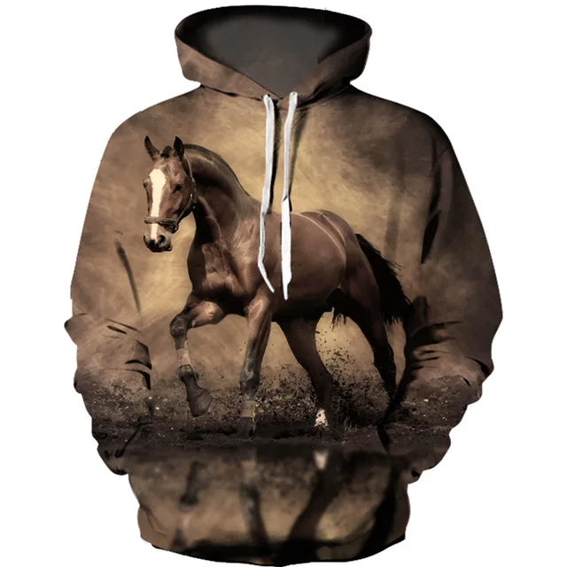 Fitspi Wholesale Men's Women's Pullover Hoodie 3d Printed With Pocket Hooded Outdoor Casual Long Sleeve Couple Sweatshirts