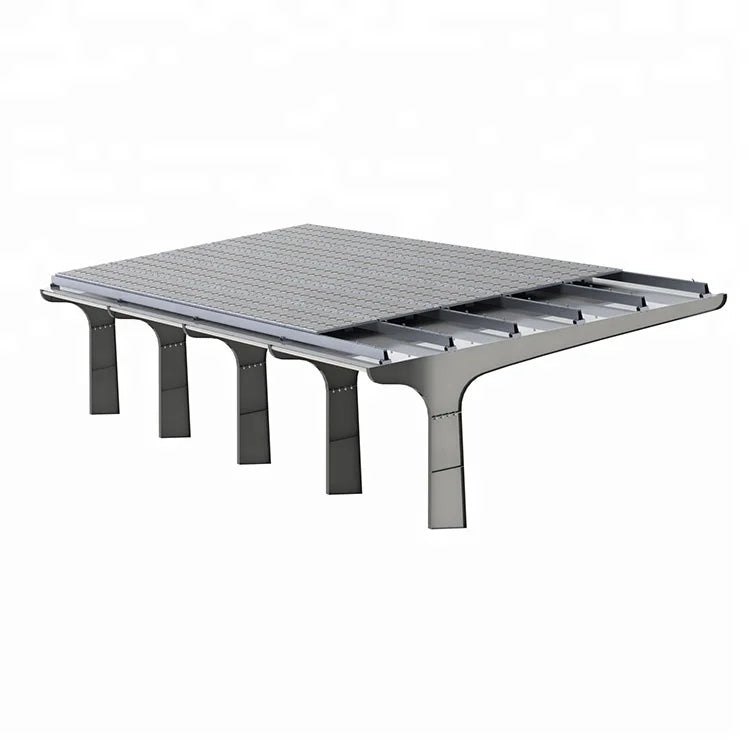 Q235 Yuens OEM High Quality Customized Waterproof Pv Carport Solar Panel Mountings Steel Pile Aluminum Rail Middle Clamp Rack Sy
