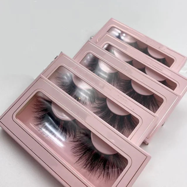 2024 New Style Wholesale 25mm Mink Eyelashes Real Fur 100% Real Mink Strip 5D Eyelashes