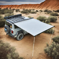 8.2'x8.2' 2.5*2.5m Waterproof UV50+ Fabric Pull-Out Retractable Jeep SUV 4x4 Vehicle  Rooftop  Awning