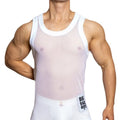 Men's Sexy Mesh Vest Transparent and Breathable Sleeveless Sling for Tank Tops Genre
