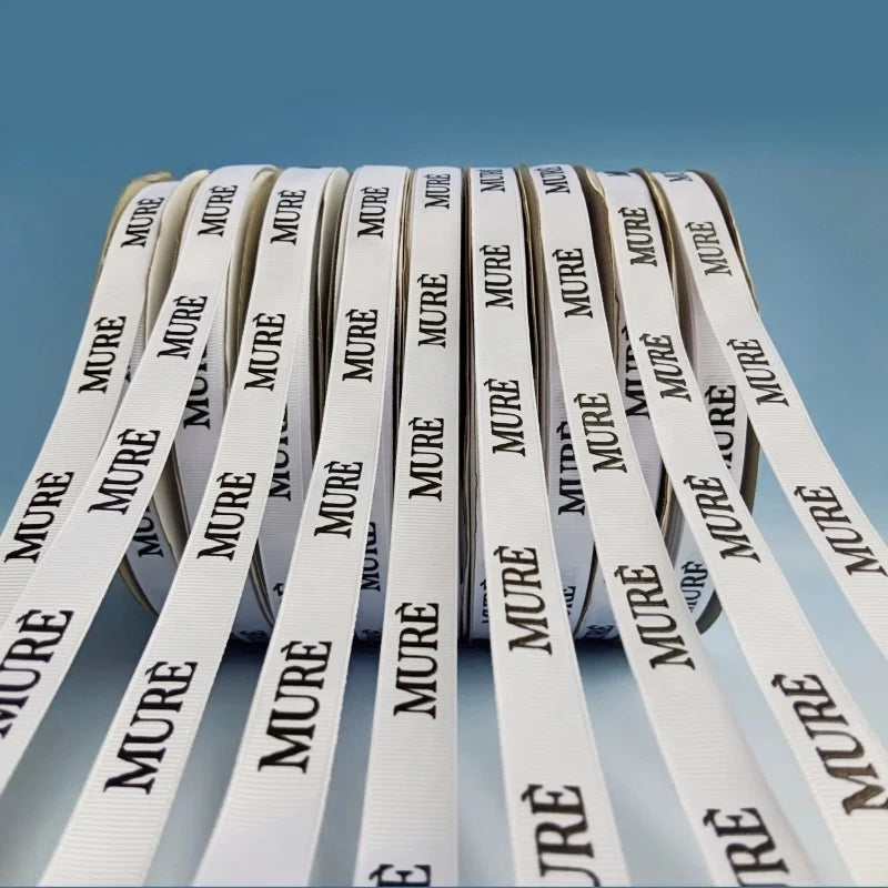 Luxury Customised Gift Wrapping Ribbons Roll Packing Personalised Logo Ribbon Polyester Custom Printed Ribbon With Logo