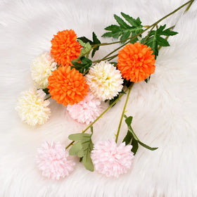 DREA Factory Wholesale 66cm 3 Heads Silk Flower Dandelions Artificial Flowers Decoration for Wedding
