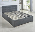 Comfortable Simplicity Wood Leg Leather Fabric Bed Room Furniture
