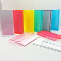 Wholesale Oem logo Custom Lash Tray Pallet in Different Shape Acrylic Lash Tile with Cover Iridescent
