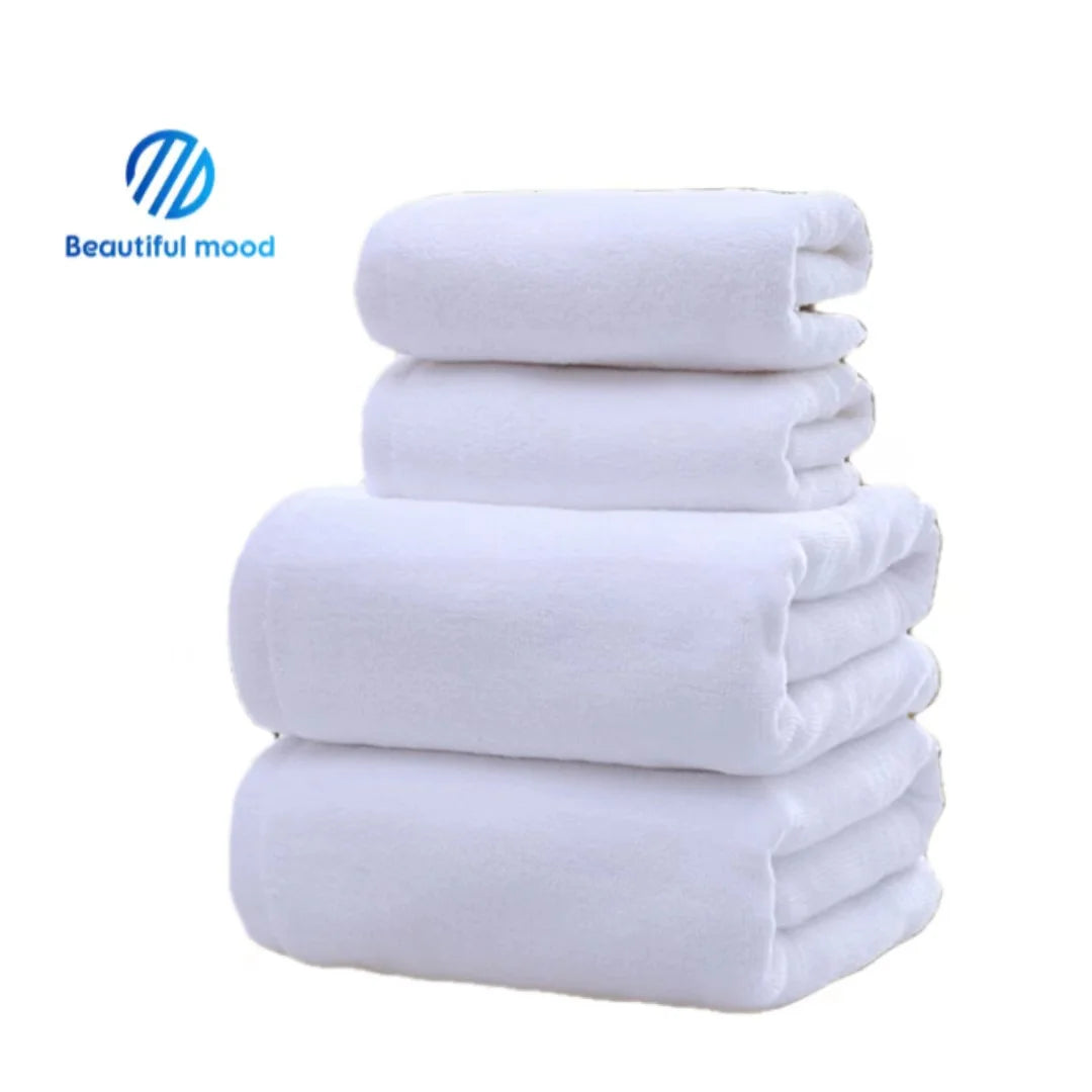 Wholesale Custom Logo 100% Cotton Towel Set Soft Hotel Star Collection Adults Children Sustainable Square Pattern 600gsm Free