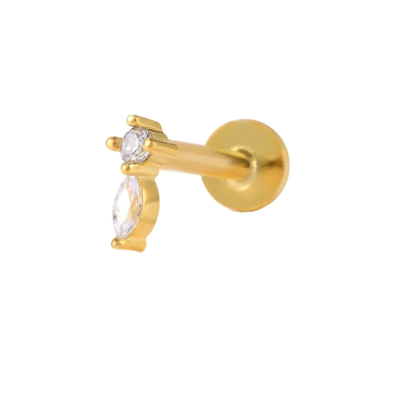 New Elegant Mini Cubic Zirconia Dainty 925 Sterling Silver Stud Earring Fashion Jewelry Wholesale
