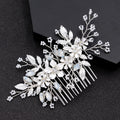 ML1059 Fashion Leaves Hair Comb Bridal Handmade Silver Hair Comb Wedding Headdress
