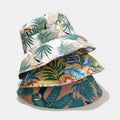 WD-A1027 Tropical Rainforest Design Foldable Sun Protection Bucket Hats Allover Printed Beach Hat Polyester Fishing Casual