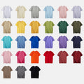 Men's Oversized 100% Cotton T-shirt 200Gsm Short Sleeve Solid Color Loose Casual Crew Neck Knitted Fabric Blank Design