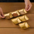 Custom 304 Stainless Steel Sauce Dish Gold Silver Korean Dipping Dish 1/2/3 Grids Barbecue Hot Pot Seasoning Plate Restaurant