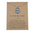 Summer Holiday Jewelry Gift Surfing Sea Ocean Wave Necklace with Card