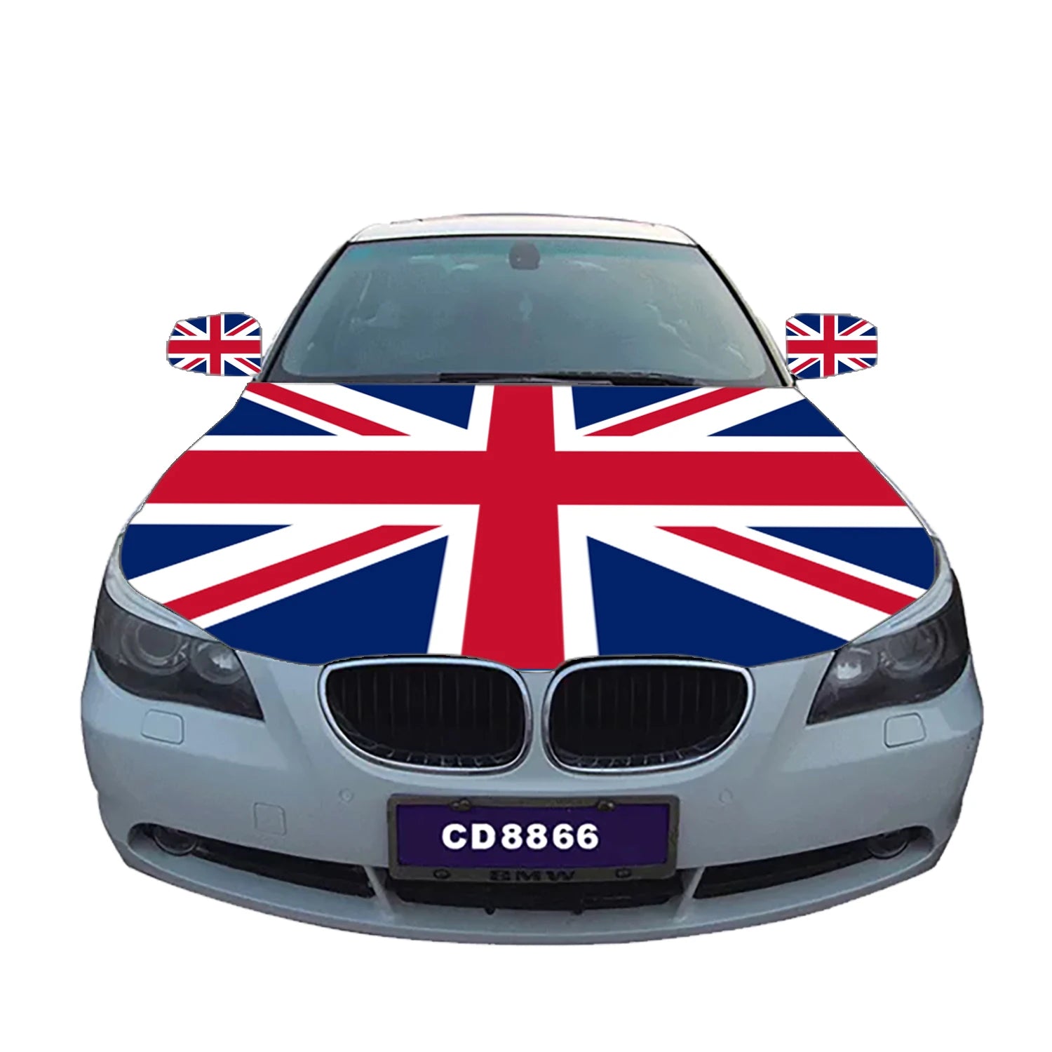 Hot Sale Cheap Custom Size Engine Flags 100%Polyester Cover Rearview Mirror Custom UK Car Hood Flag