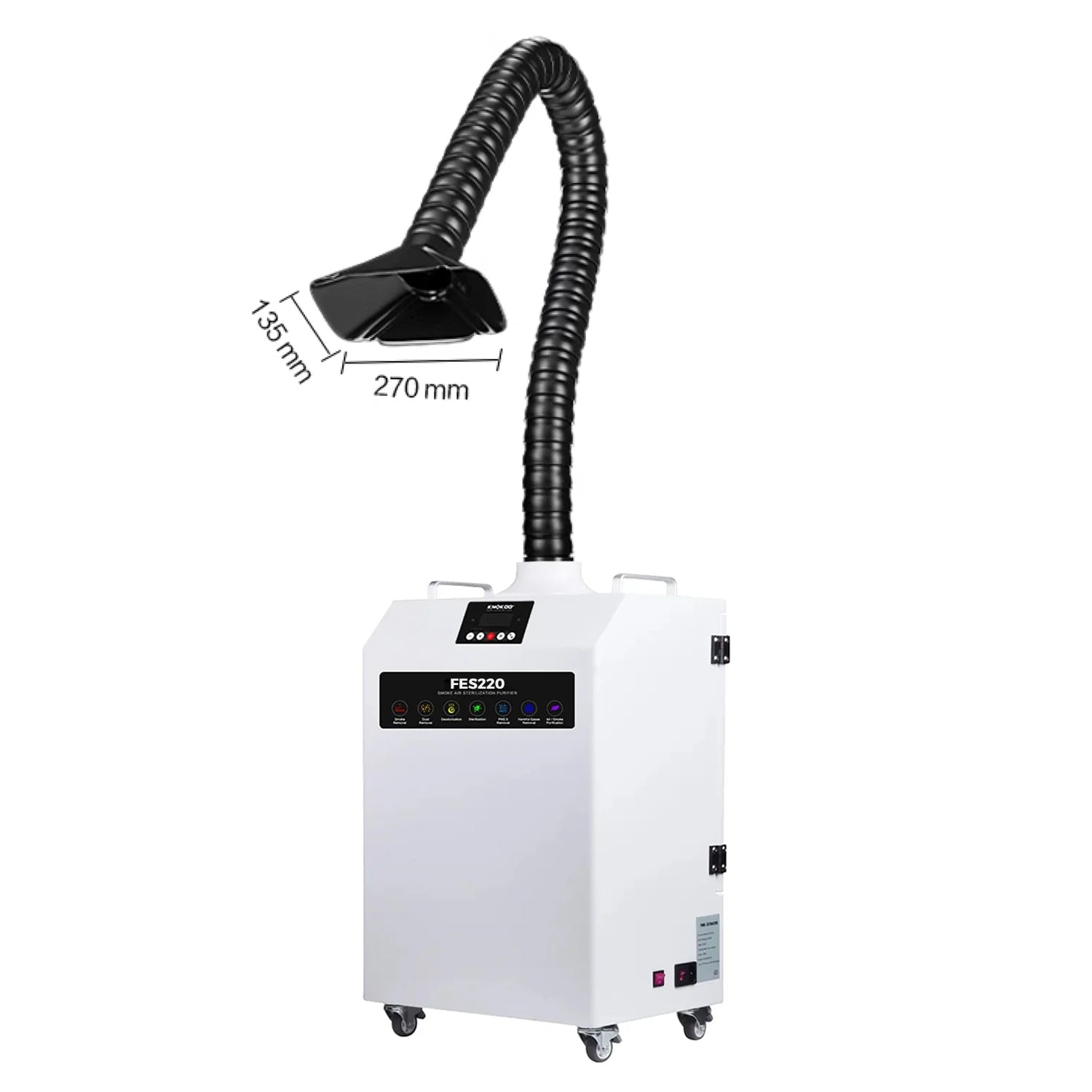 KNOKOO 220W Soldering Smoke Absorber New FES220 Smoke Purifier for Welding Plasma Laser Cutting Printing Fume Extractor