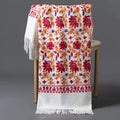New Design Embroidered Ethnic Styl Flower Wool Scarf Women Winter Soft Cashmere Warm Pashmina Tassel Thickened Shawl Accessories