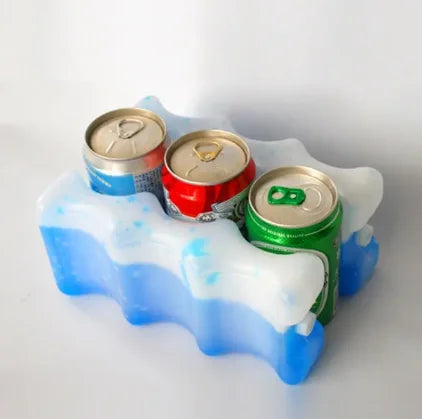 Trending Products 2026 Reusable Ice Brick Waved Shaped SAP Gel Liquid Ice Block Fully Sealed for Food Drinking Storage