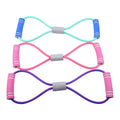 Figure 8 Fitness Resistance Band With Handles Workout Chest Arm and Shoulder Stretch Bands