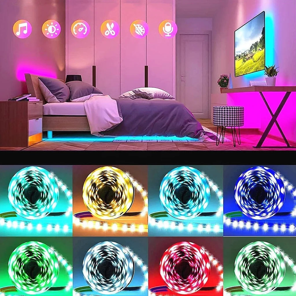 Hot Selling SMD5050 LED Strip Music Sync RGB LED Panels Voice Control Copper Landscape Lighting