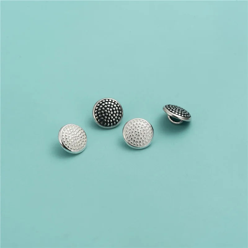 Wholesale Personalized S925 Sterling Silver Round Button for Necklace Jewelry Making Accessories Supplies