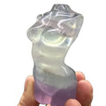 Wholesale Natural Fluorite Naked Female Body Carving Crystal Goddess Statue