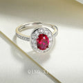 2025 Luxury Zircon Ring Red Corundum Open Rings Fashion  Jewelry for Women Girls