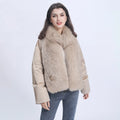 Factory Wholesale Price Luxury White Goose Down Padded Detachable Fur TrimCoats and Jackets
