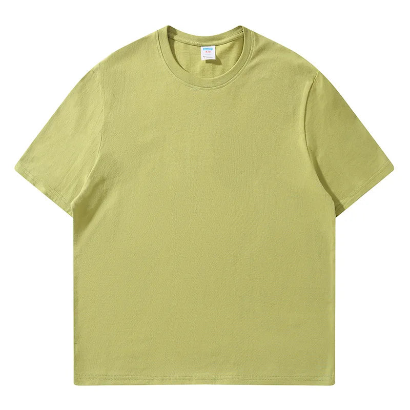 Combed Pure Cotton Round Neck Short Sleeved T-shirt Custom Printed logo Customization