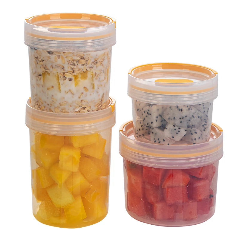 Multi Purpose Transparent Plastic Fruit Preservation Box Portable Suitable for Camping and Picnics with Handle